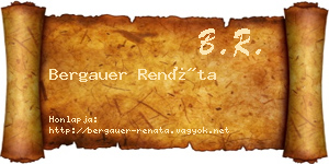Bergauer Renáta névjegykártya